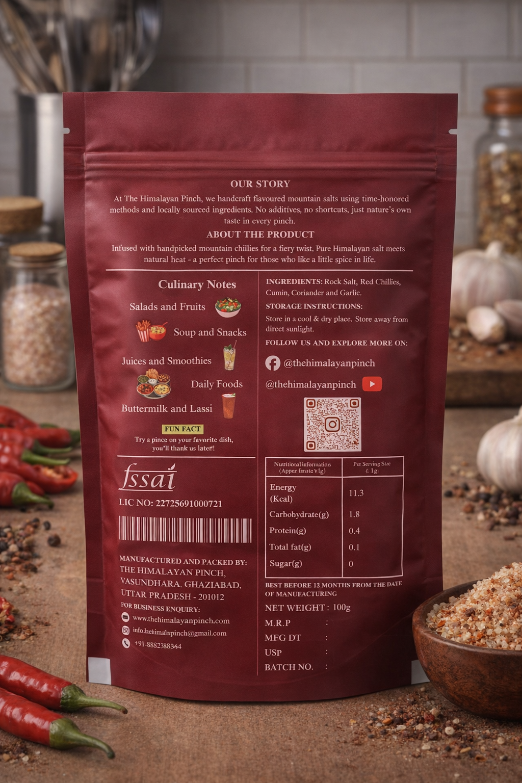 Chilli Flavoured Seasoning Salt (100g)