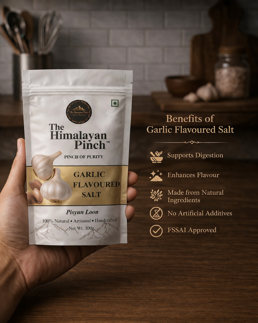 Garlic Flavoured Seasoning Salt (100g)