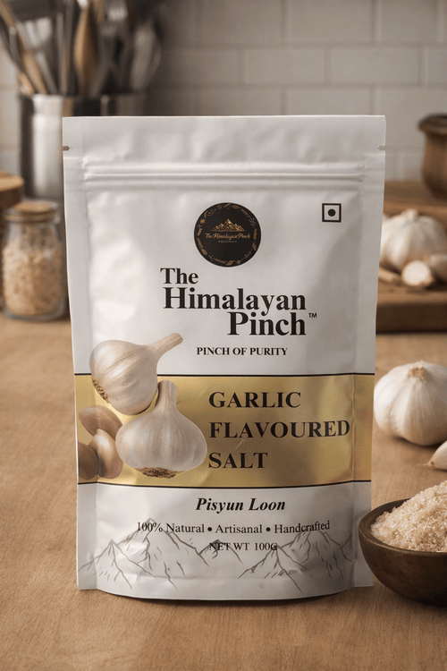 Garlic Flavoured Seasoning Salt (100g) - The Himalayan Pinch