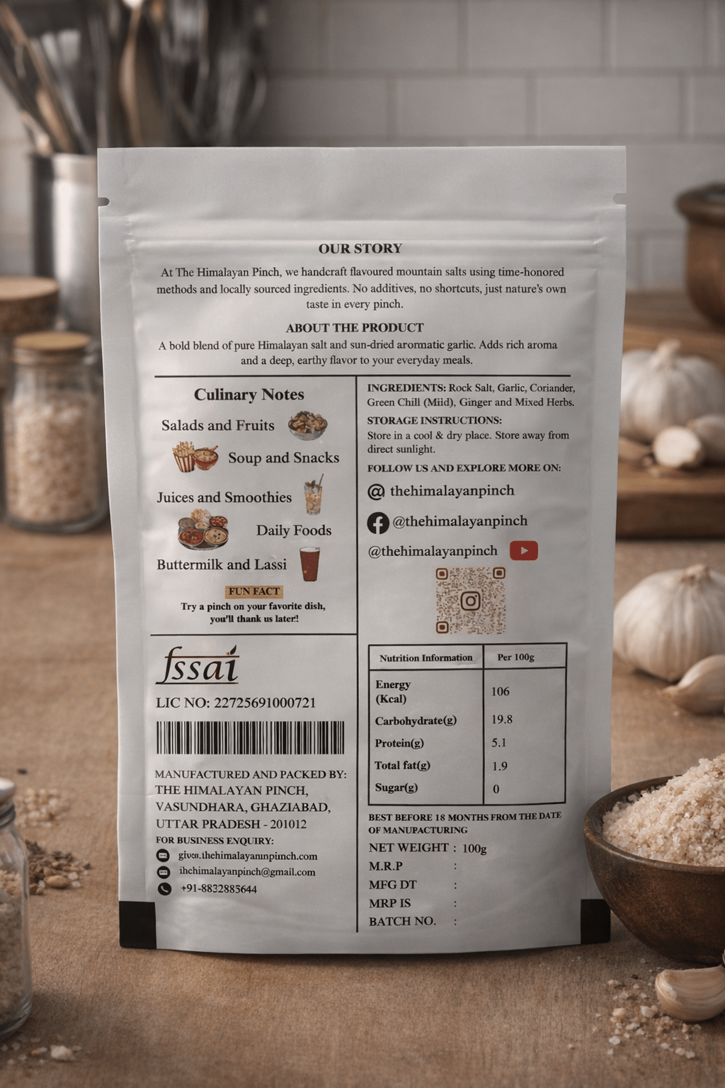 Pinch Perfect Duo (Mix & Garlic 200g) - The Himalayan Pinch